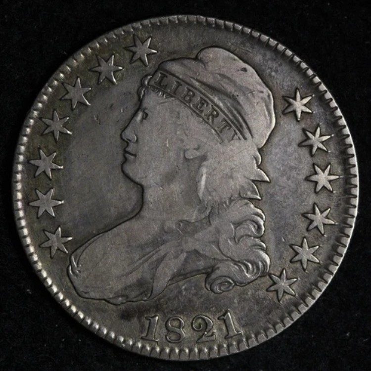 1821年 キャップドバスト シルバー ハーフドル VF E286 ITPM｜WORLD RESOURCE【KING店】