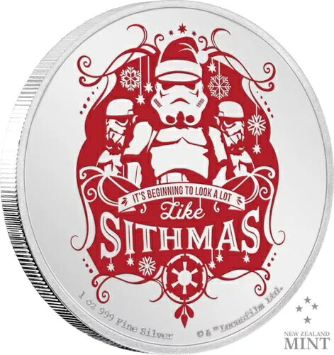 2ドル スター・ウォーズ? クリスマスシーズングリーティング ニウエ島 1オンス シルバー 2020｜WORLD RESOURCE【KING店】