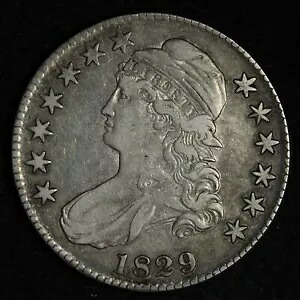 1829年製 キャップドバスト シルバーハーフドル XF E292 ZTBM｜WORLD RESOURCE【KING店】