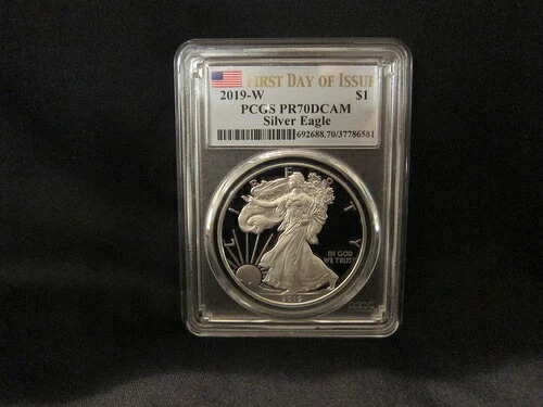 2019-W シルバー アメリカンイーグル PCGS PR-70 FDI DCAM 1オンス .999 シルバー 限定コイン｜WORLD RESOURCE【KING店】