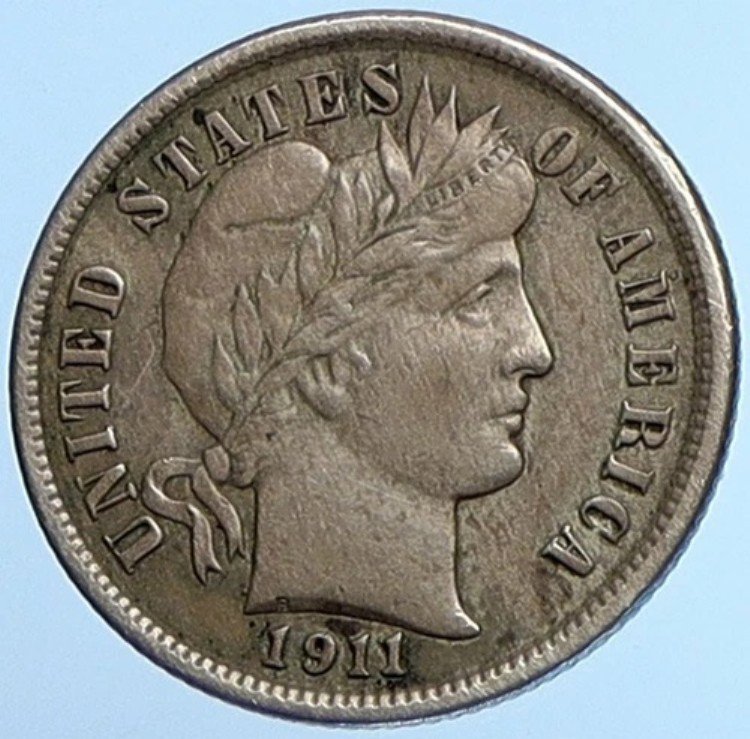 1911年 P アメリカ合衆国 シルバー リバティ バーバー ヴィンテージ アンティーク ダイムコイン i108539｜WORLD RESOURCE【KING店】
