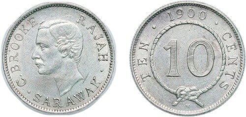 イギリス領マレーシア 1900 H 10セント 銀貨 800 AU｜WORLD RESOURCE【KING店】