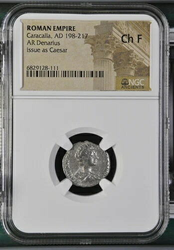 NGC Ch F デナリウス カラカラ AD198-217 NGC 古代ローマ銀貨 - 特級品|WORLD RESOURCE【KING店】