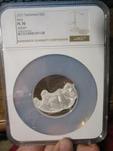 2021年 銀貨 1オンス ソロモン諸島 2ドル ベア PL70 NGC｜WORLD RESOURCE【KING店】 106,480円