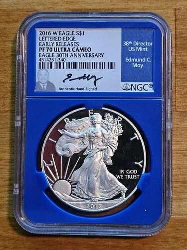 2016 W $1 NGC PF70 プルーフ ウルトラカメオ 30周年記念 1オンス .999 シルバーイーグル｜WORLD RESOURCE【KING店】