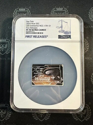 2024年 ニウエ 1オンス プルーフシルバー USSエンタープライズ NCC 1701 D 初リリース NGC PF 70 UC｜WORLD RESOURCE【KING店】