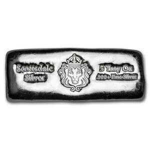5オンス シルバーキャストポアードバー - スコッツデール|WORLD RESOURCE【KING店】