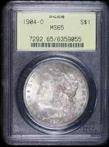 1904年 O モルガン銀貨 PCGS MS-65 OGH｜WORLD RESOURCE【KING店】