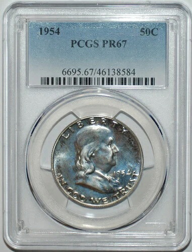 1954年 PCGS PR67 プルーフ ストライク フランクリン ハーフダラー｜WORLD RESOURCE【KING店】