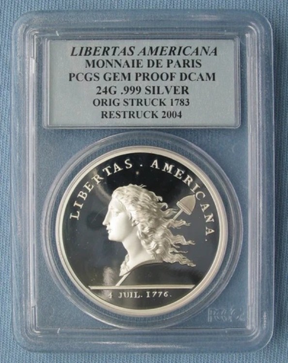 2004 年 フランス リベルタス アメリカーナ メダル レストライク 24g .999 シルバー モネ ド パリ|WORLD RESOURCE【KING店】