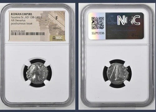 ローマ皇后ファウスティナ・シニア 銀貨 NGC 鑑定済 デナリウス貨 138-140年 美品｜WORLD RESOURCE【KING店】