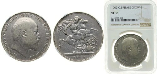 イギリス 1902年 1クラウンシルバー (.925) NGC VF 35｜WORLD RESOURCE【KING店】