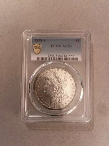 PCGS 1898 S AU 53 モルガン銀貨