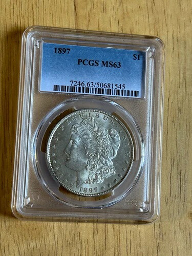 1897 P モルガン・ダラー! MS 63!