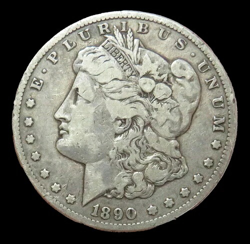 1890年CCカーソンシティモーガンシルバードル1ドルコイン