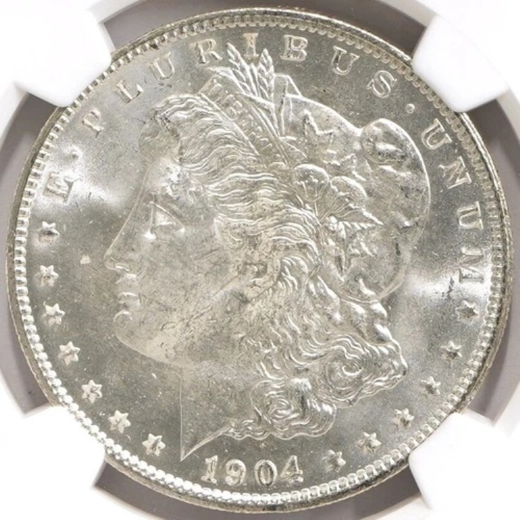 1904年 O モルガン・ダラー NGC MS-65