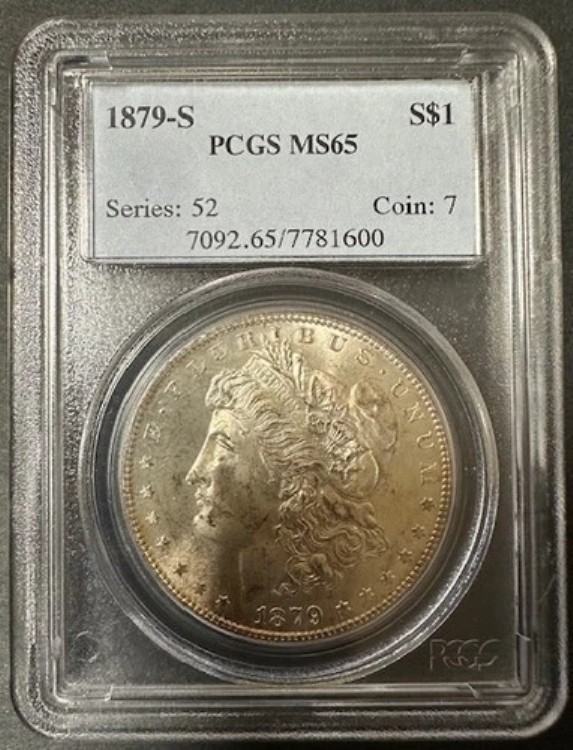 1879-S $1 MS65 PCGS トーン モルガン シルバー ダラー - 美しいトーンの素敵なコイン