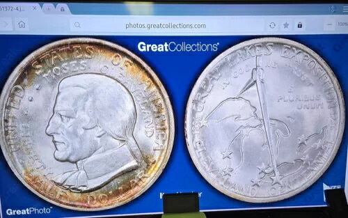 1936年 クリーブランド100周年記念/五大湖博覧会 ハーフドル NGC MS-65（トーン付き）