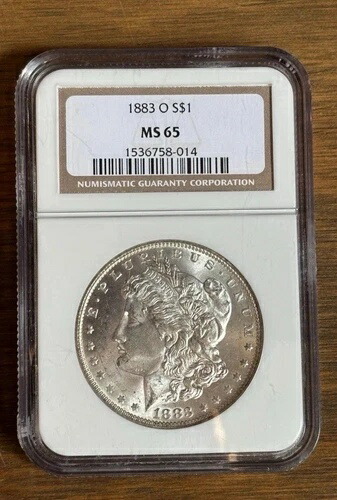 1883年 O $1 モルガン銀貨 MS 65 グレード