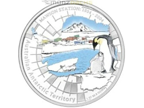 1ドル 2004年 モーソン基地 南極 オーストラリア 1オンス 銀貨 PP｜WORLD RESOURCE【KING店】