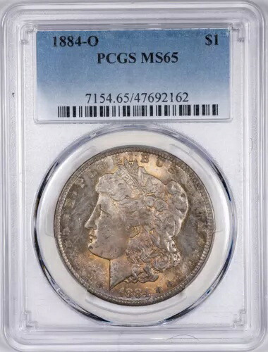 1884-O PCGS MS65 未流通モルガン銀貨 トーン加工済み！ニューオーリンズ造幣局 162｜WORLD RESOURCE【KING店】