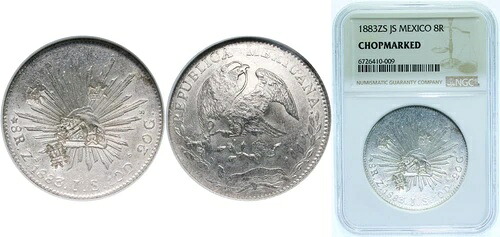 メキシコ 1883 Zs JS 8 レアル シルバー 903 NGC CHOPMARKET｜WORLD RESOURCE【KING店】