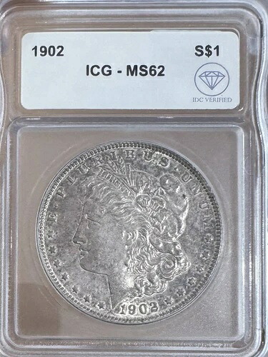 1902年 モルガン銀貨 ICG MS-62 IDC 検証済み｜WORLD RESOURCE【KING店】