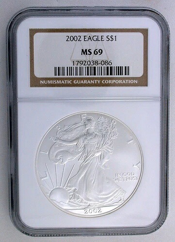 2002年アメリカンシルバーイーグル - NGC MS69 ブラウンラベル|WORLD RESOURCE【KING店】