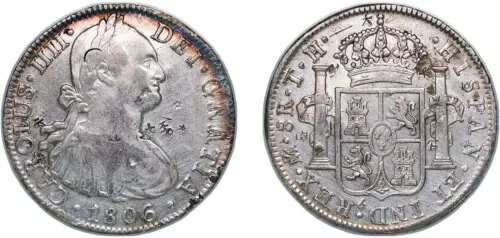 メキシコ 1806 Mo TH 8 Reales シルバー 903 XF｜WORLD RESOURCE【KING店】