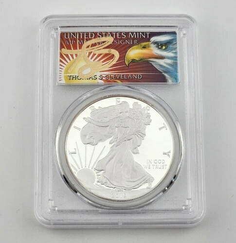 2019-W プルーフ シルバー イーグル PCGS PR69DCAM お祝いセット トーマス・クリーブランド シグネチャー｜WORLD RESOURCE【KING店】