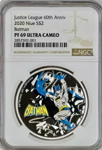 2020 ニウエ ジャスティス リーグ 60 周年記念 バットマン 1 オンス シルバー NGC PF 69 UCAM ミント 1960!｜WORLD RESOURCE【KING店】