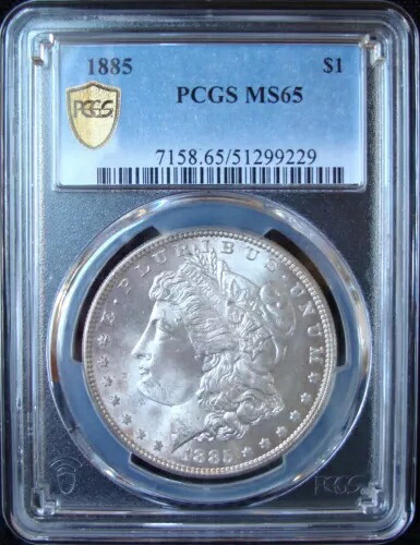 1885年モルガン銀貨 - PCGS MS 65 - ゴールドシールド|WORLD RESOURCE【KING店】