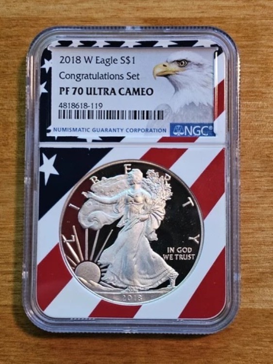 2018 W シルバーイーグル NGC PF 70 - 祝賀セット - フラッグコア｜WORLD RESOURCE【KING店】