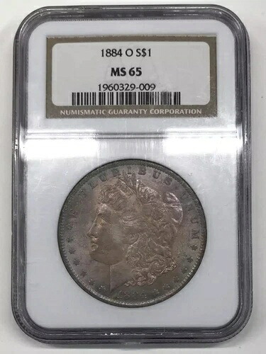 1884年 O モルガン銀貨 NGC MS-65 - レインボートーン｜WORLD RESOURCE【KING店】
