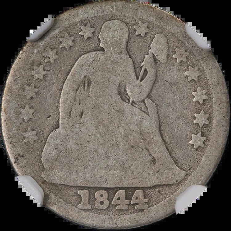 1844年製 シーテッド リバティ ダイム NGC G4 キーデート 美しい外観 美しい打刻｜WORLD RESOURCE【KING店】