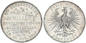 記念硬貨 フランクフルト ターラー 1859～100 シラー 誕生100周年 XF 96642｜WORLD RESOURCE【KING店】