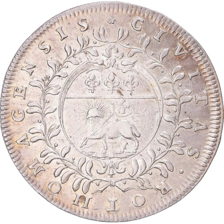 [#344587] フランス、トークン、ヴィル・ド・ルーアン、1647年、EF、シルバー、Feuardent：6177