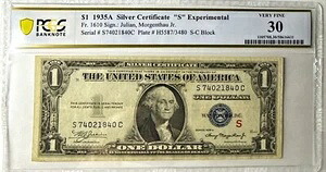 1610年1935年A金貨1ドル銀貨証明書「S」試験的PCGS VF 30 S-Cブロック｜WORLD RESOURCE【KING店】