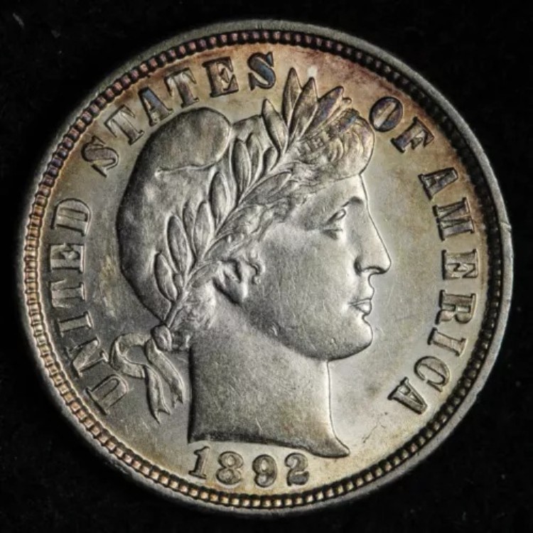 1892年 バーバー シルバーダイム ジェム BU *未流通* MS E234 WZCNM｜WORLD RESOURCE【KING店】