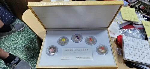 1997年アンドラ5枚セット 世界的に有名な花 1オンス 999 銀貨