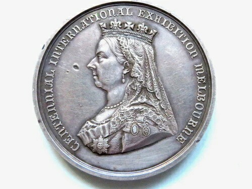 オーストラリア。1888年メルボルン万国博覧会。51mmのメダリオン