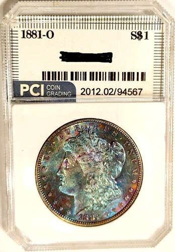 1881-O ベターデート ジェム BU セミPL レインボーカラー トーン モルガン ダラー｜WORLD RESOURCE【KING店】 103,950円