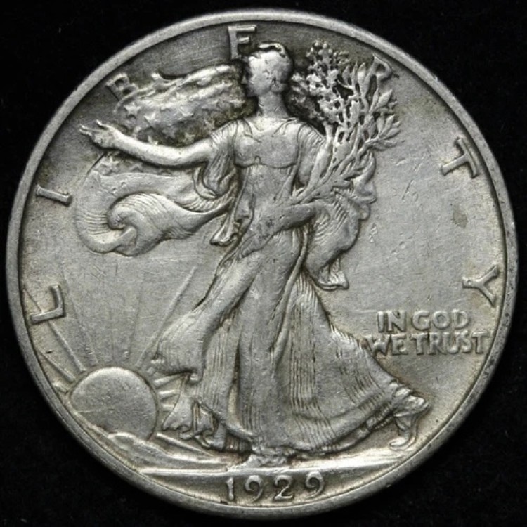 1929-S ウォーキング・リバティ・シルバー・ハーフドル AU E324 VOHT｜WORLD RESOURCE【KING店】 103,950円