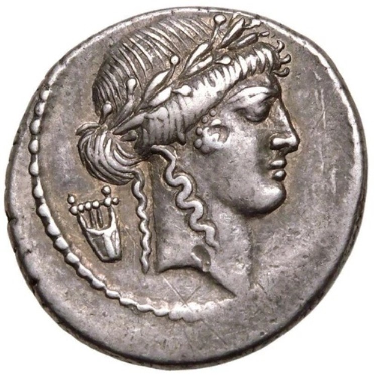 P. クロディウス トゥリヌス (共和政ローマ) デナリウス銀貨 紀元前 42 年 フィリピの戦い 年|WORLD RESOURCE【KING店】