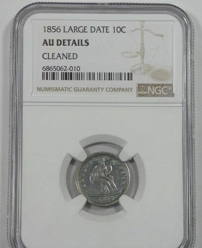 NGC正規品 1856年 ラージデイト リバティ シーテッド ダイム AU詳細 シルバー 10セント｜WORLD RESOURCE【KING店】