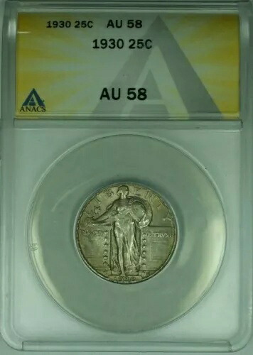 1930年 スタンディングリバティシルバークォーター 25セントコイン ANACS AU-58 (38)|WORLD RESOURCE【KING店】