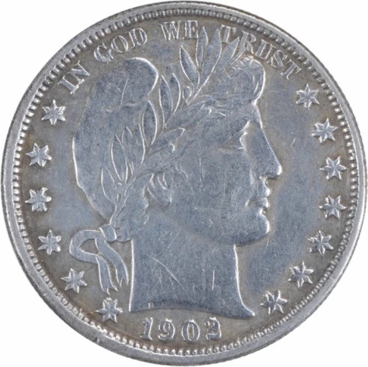 1902年 バーバー シルバー ハーフドル EF 未認定 #256｜WORLD RESOURCE【KING店】