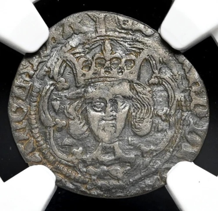 イングランド。エドワード4世(1461-1483年)、銀製ハーフグロート、S-2027、NGC VF詳細|WORLD RESOURCE【KING店】