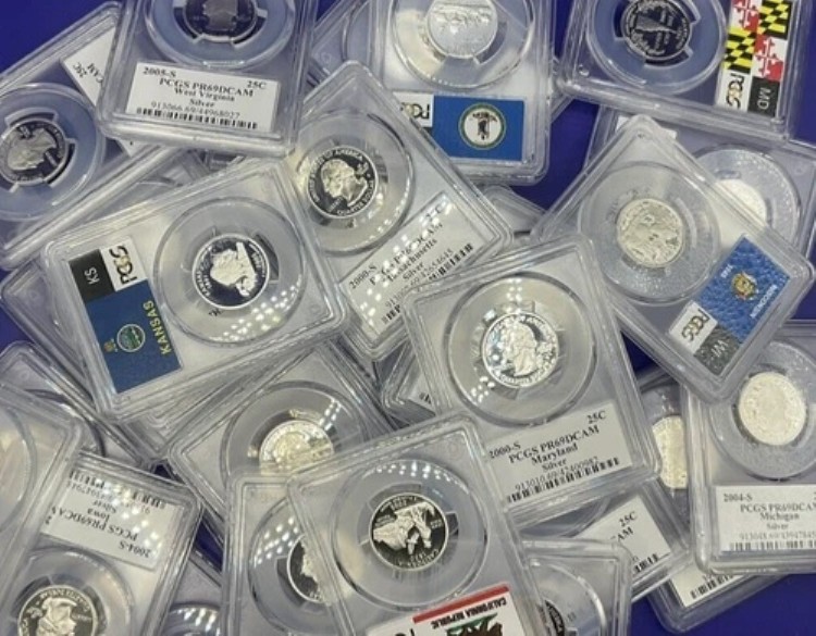 {10} 90% シルバー プルーフコイン ?? PCGS グレード PR69 米国造幣局 ?? + 収納ケース|WORLD RESOURCE【KING店】