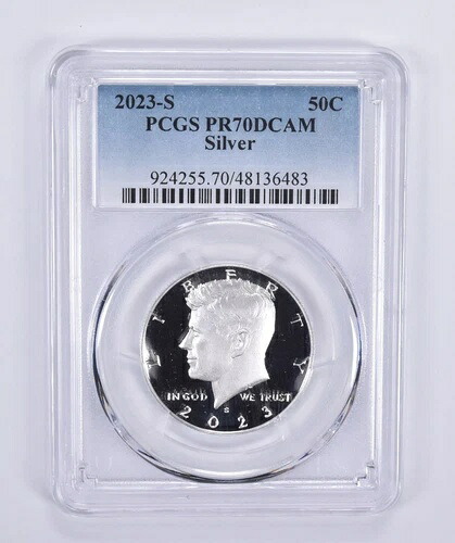 PR70 DCAM 2023-S シルバー ケネディ ハーフダラー PCGS ブルー Lbl|WORLD RESOURCE【KING店】